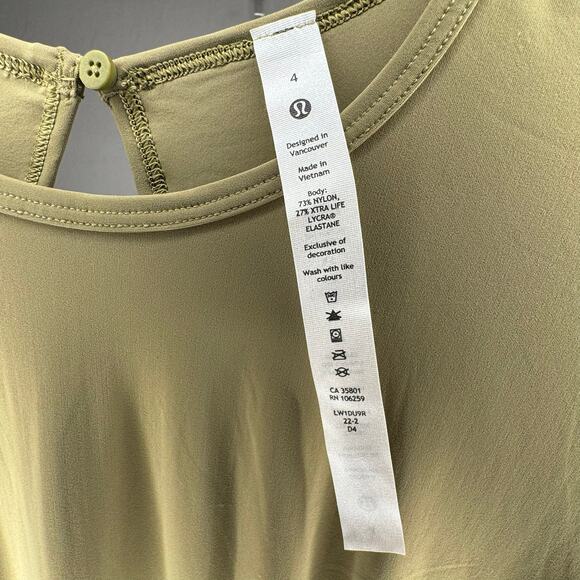 lululemon Lightweight High-Neck Romper Green NWT Sz 4 - Picture 3 of 6